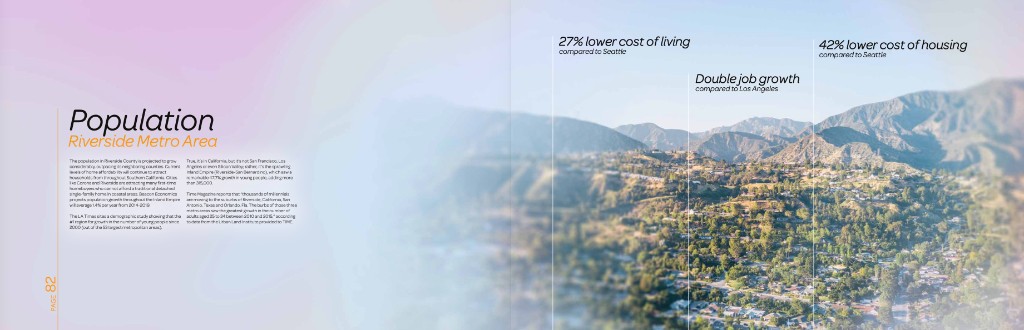 Page 82 — Population Riverside Metro Area spread with regional growth statistics