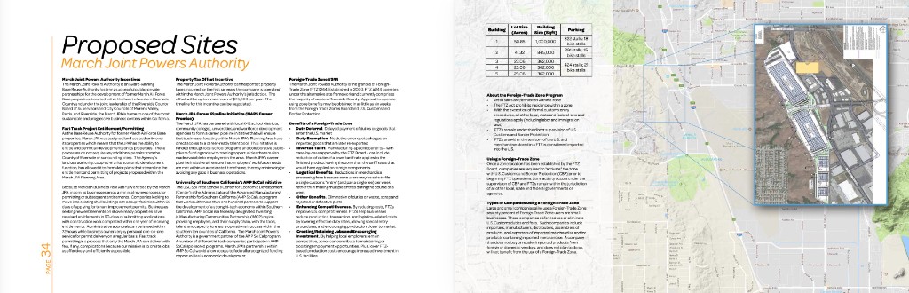 Page 34 — Proposed Sites March Joint Powers Authority spread with FTZ site plan