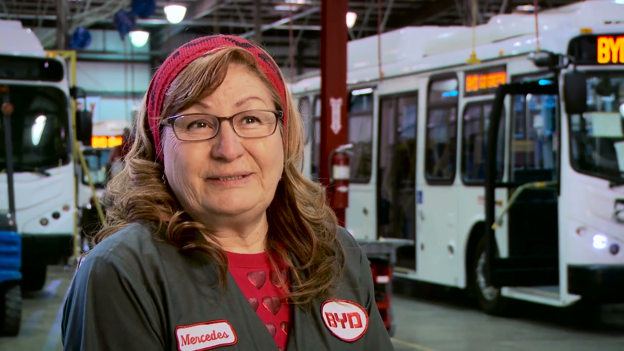 BYD California Dreaming — factory worker at the Lancaster electric bus plant