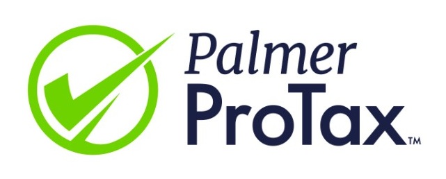 Palmer ProTax™ primary wordmark — green checkmark with Palmer and ProTax on white