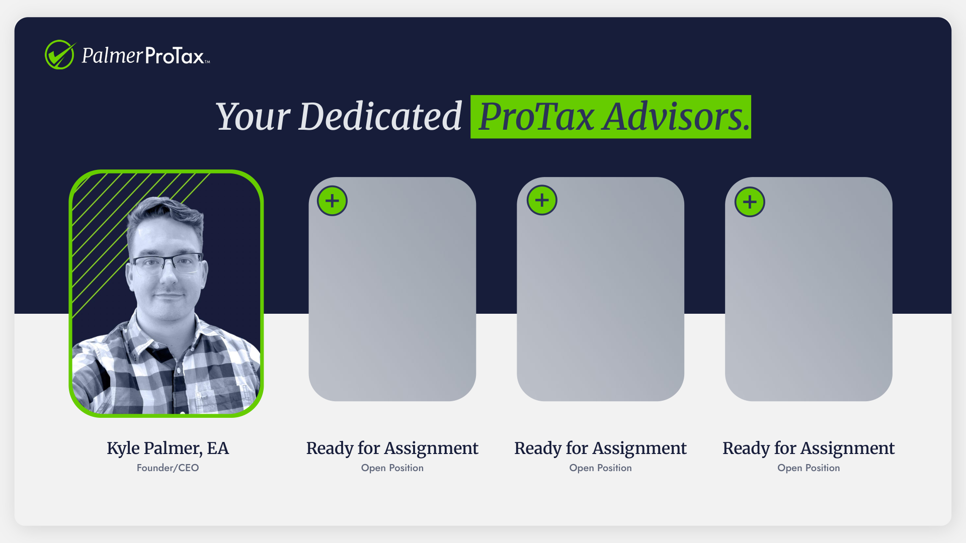 Palmer ProTax™ presentation — Your Dedicated ProTax Advisors team roster