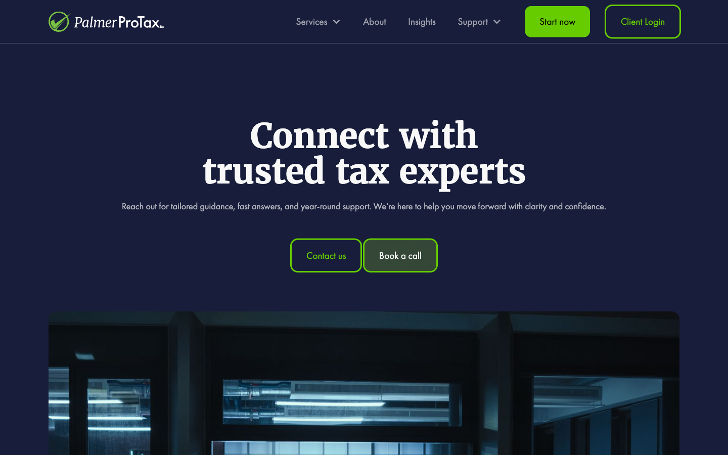 Palmer ProTax™ Contact page — inquiry form, email, and Denton TX office