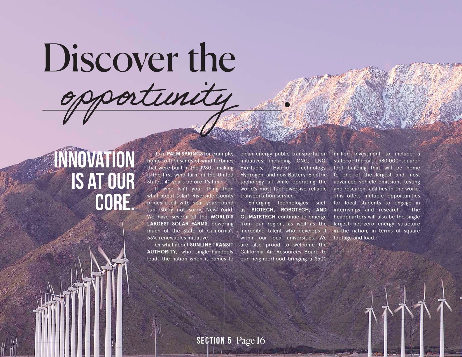 Discover the opportunity — wind, solar, clean transit, biotech, and CARB investment